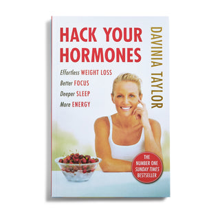 A book titled Hack Your Hormones by Davinia Taylor