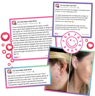 For Fats Sake Facebook group posts about Collagen