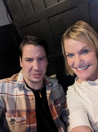 WillPowders Customer Catherine looking at camera with another person