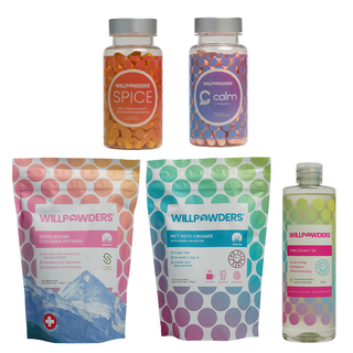WillPowders bundle for good fats, anti-inflammation, managing stress and healthy skin and joints