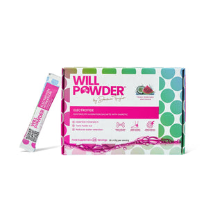 Box of WillPowders Electrotide Watermelon flavour - Electrolyte Hydration Sachets