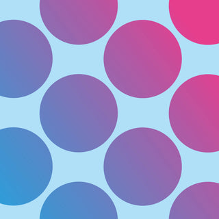 Light blue background with circles filled with a gradient