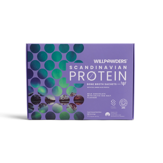 WillPowders chocolate bone broth protein powder travel sachets