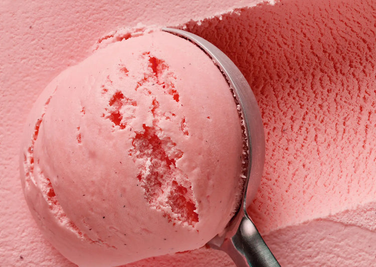 Cottage Cheese, Strawberry and Vanilla Ice Cream