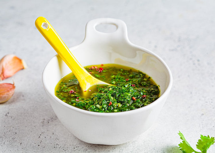 Spice, Olive Oil and Coriander Dressing for Meat