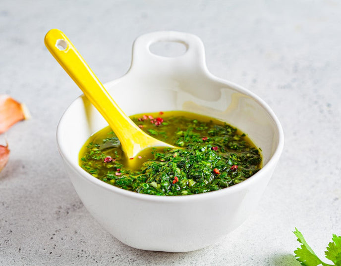 Spice, Olive Oil and Coriander Dressing for Meat