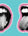 2 pop art mouth, wide open with tongues sticking out. Blue background