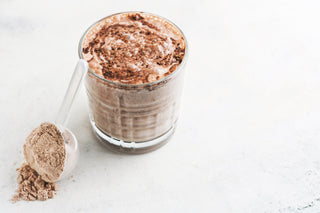 yoghurt sprinkled with protein powder
