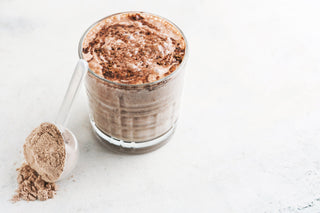 yoghurt sprinkled with protein powder