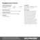Calm supplement Nutritional Information