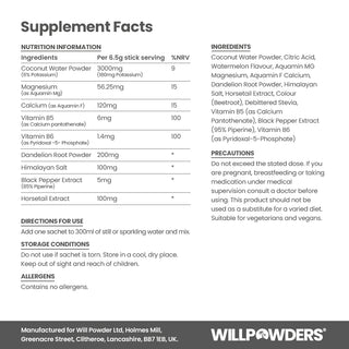 Electoride Nutritional Information