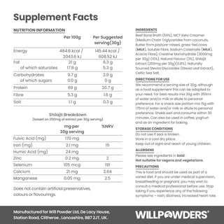Vanilla Protein Powder with Shilajit and Monocreatine