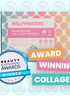 Award Winning WillPowders Collagen Peptides Powder Travel Sachets, with a badge for winning the beauty supplement awards and the white text Award Winning Collagen