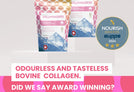 Odourless and tasteless bovine collagen