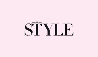 The Sunday times Style Logo. Black text on pink background 